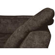 WOHNLANDSCHAFT in Struktur Mokka  - Schwarz/Mokka, KONVENTIONELL, Textil/Metall (188/357/253cm) - Carryhome