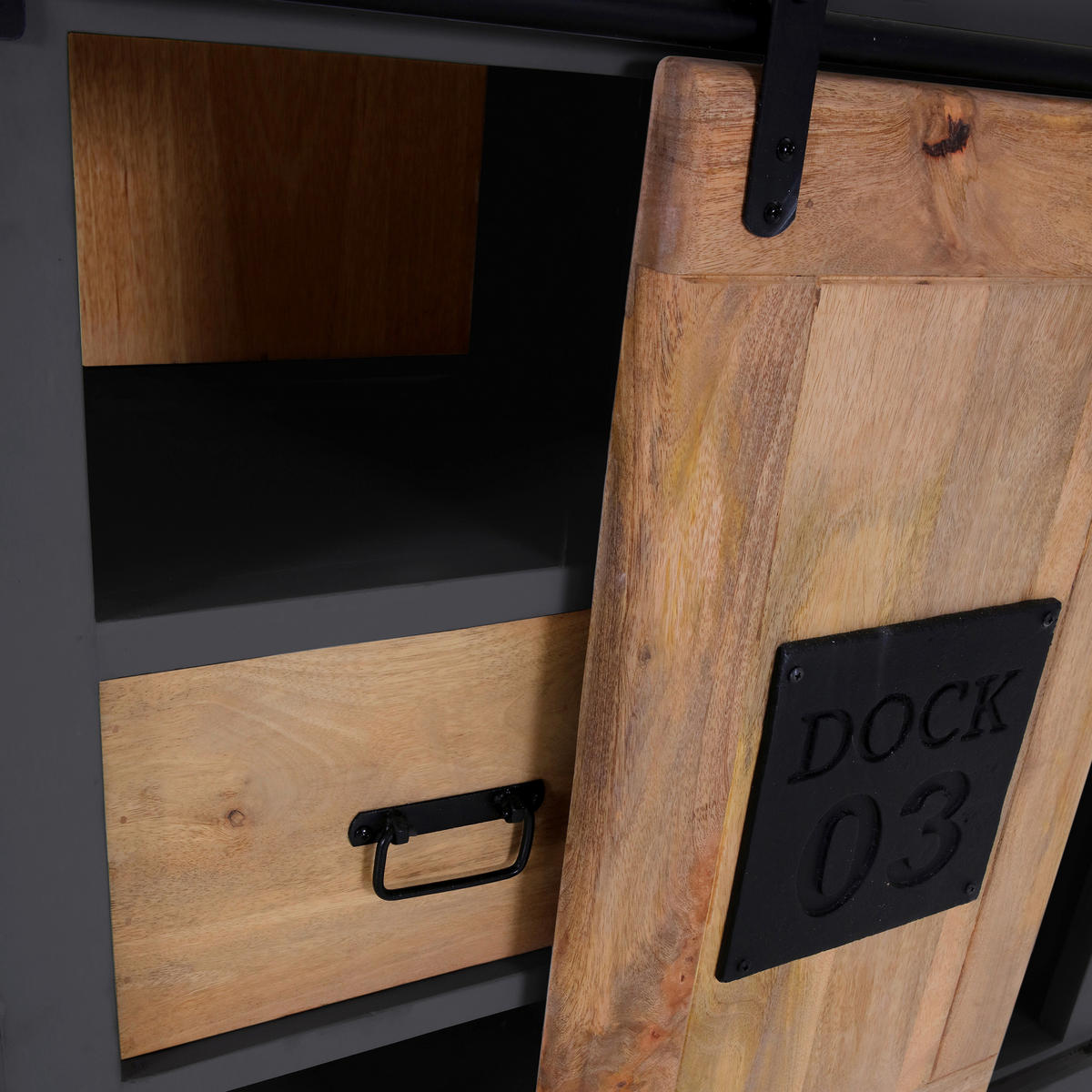 HIGHBOARD  in 90/130/45 cm  - Anthrazit/Schwarz, LIFESTYLE, Holz/Holzwerkstoff (90/130/45cm) - Landscape