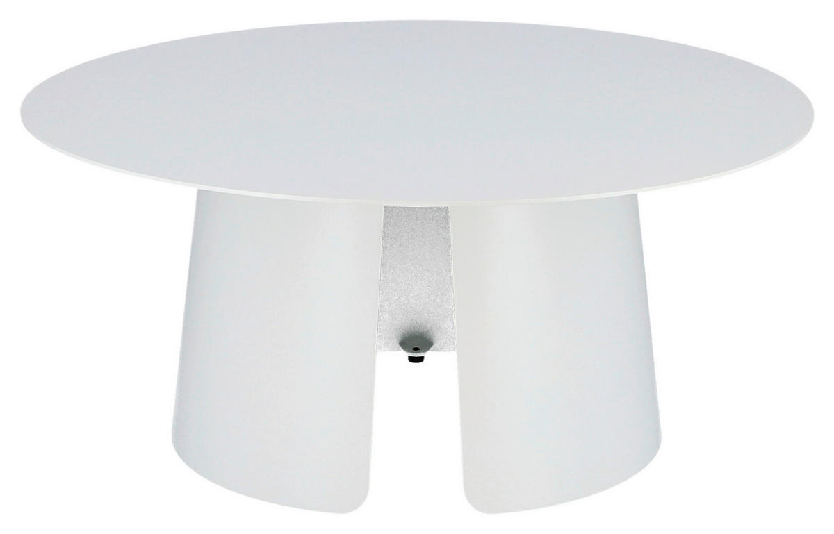 GARTENBEISTELLTISCH 80/80/36 cm Metall  - Weiß, Basics, Metall (80/80/36cm) - Jan Kurtz