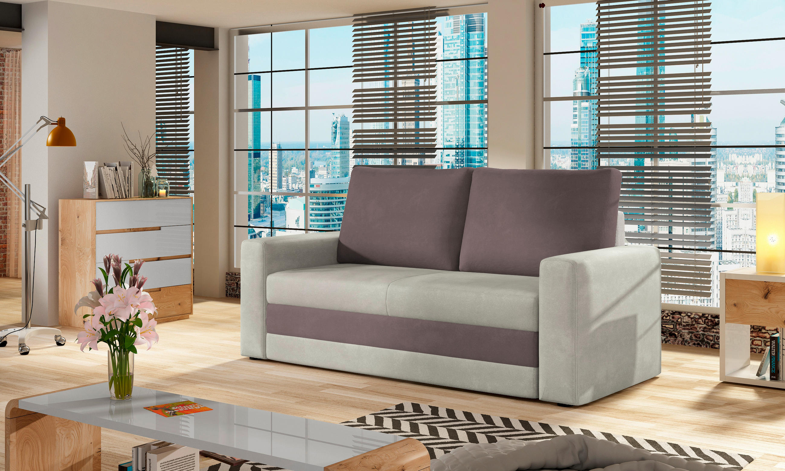 SCHLAFSOFA Samt Creme  - Creme/Schwarz, Design, Kunststoff/Textil (150/90/90cm) - MID.YOU
