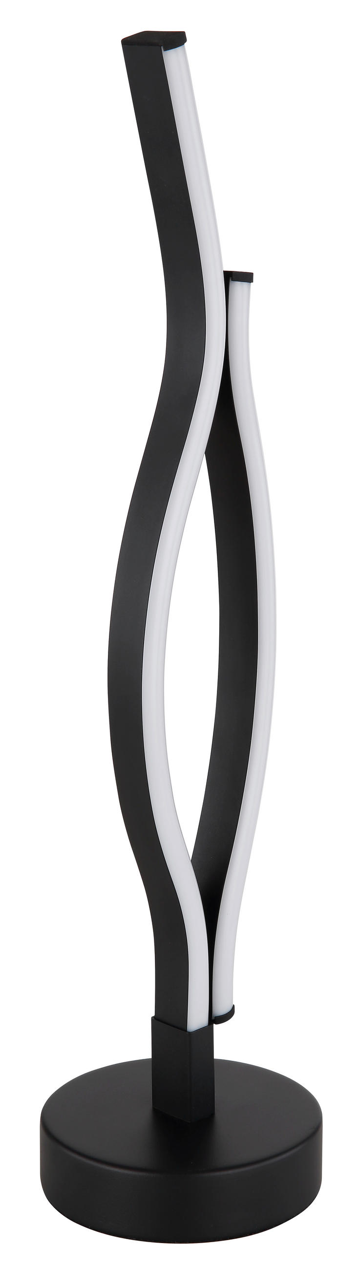 LED-TISCHLEUCHTE 12/47 cm   - Schwarz/Weiß, Design, Kunststoff/Metall (12/47cm) - Globo