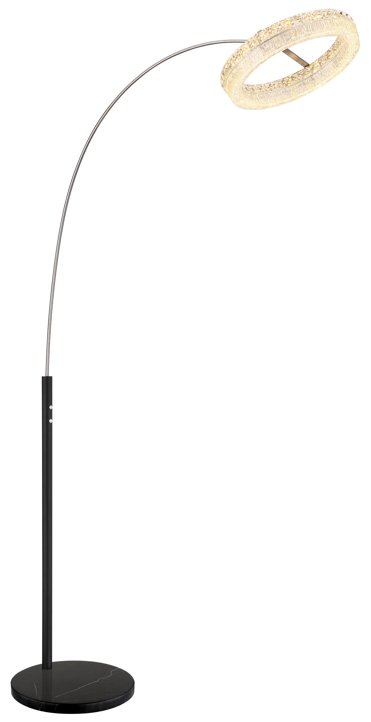 LED-STEHLEUCHTE 92,5/40/190 cm    - Klar/Schwarz, Design, Glas/Kunststoff (92,5/40/190cm) - Globo