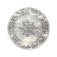 FLACHWEBETEPPICH 160 cm Gloria Creme, Grau rund  - Creme/Grau, Design, Kunststoff/Textil (160cm) - Hanse Home