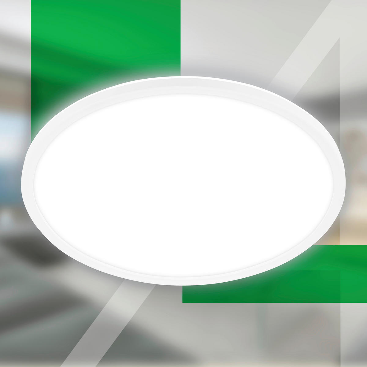 STROPNA LED-SVETILKA  TAVA A /3000 lm/4000 K// - bela, Basics, umetna masa (42/3cm)