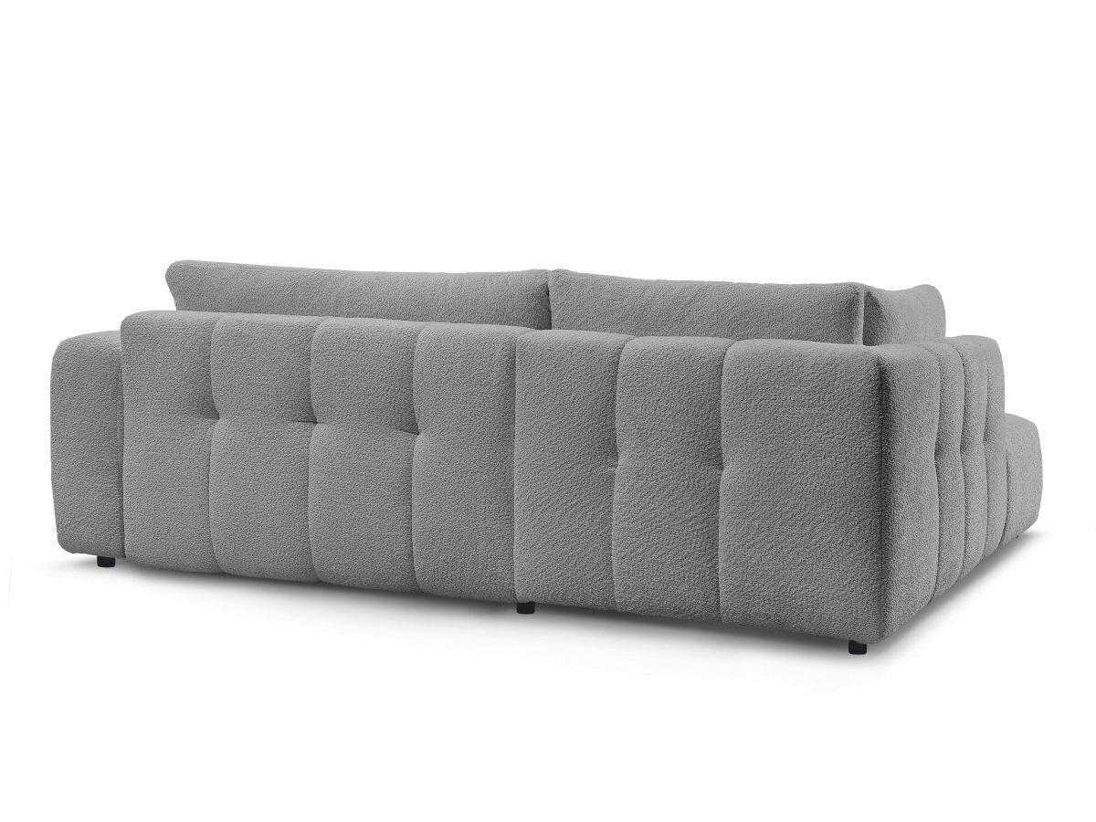 ECKSCHLAFSOFA FUJI Bouclé Dunkelgrau  inkl.  - Dunkelgrau/Schwarz, MODERN, Kunststoff/Textil (204/282cm)