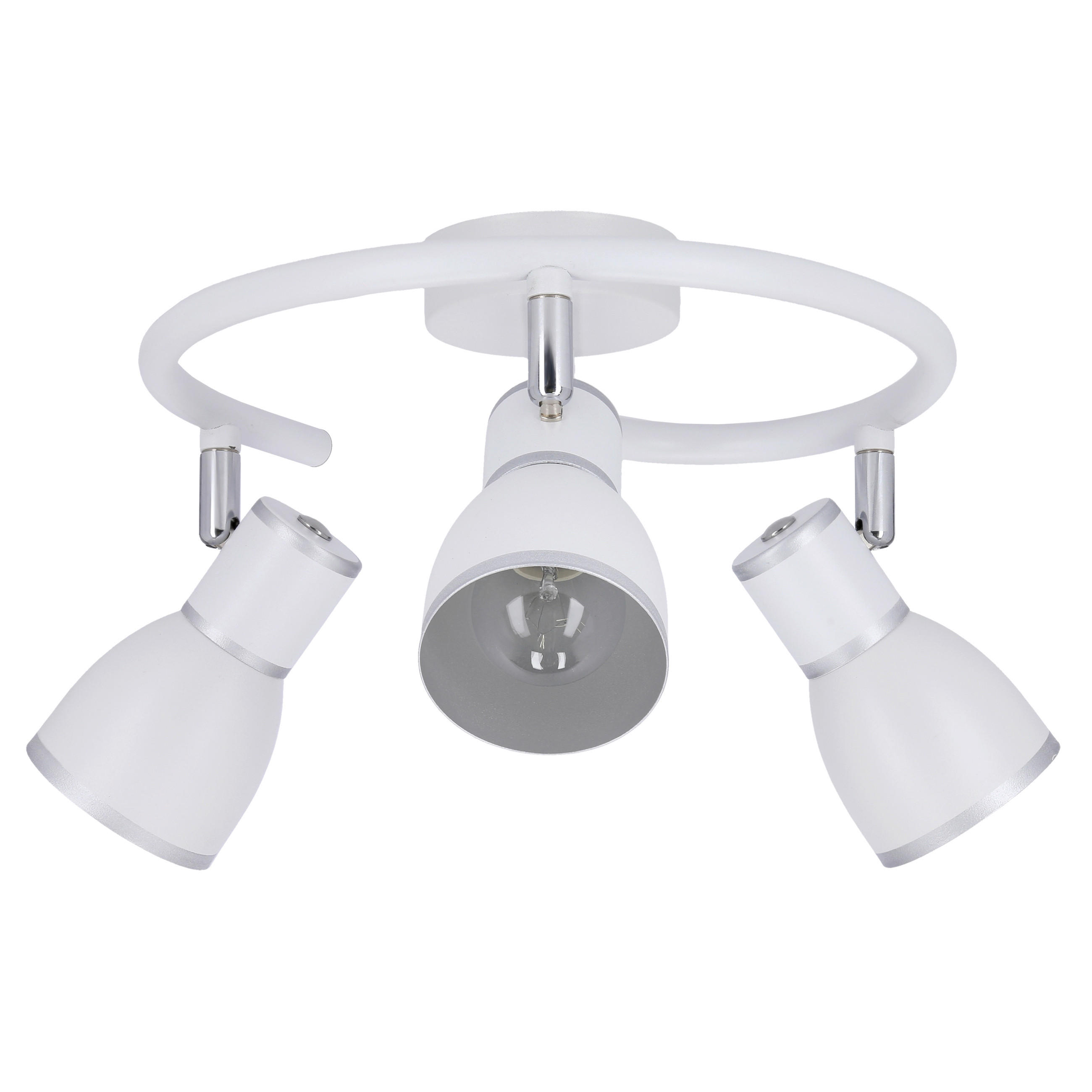 TAKLAMPA Fido 43/43/16 cm  - vit/kromfärg, Klassisk, metall (43/43/16cm)