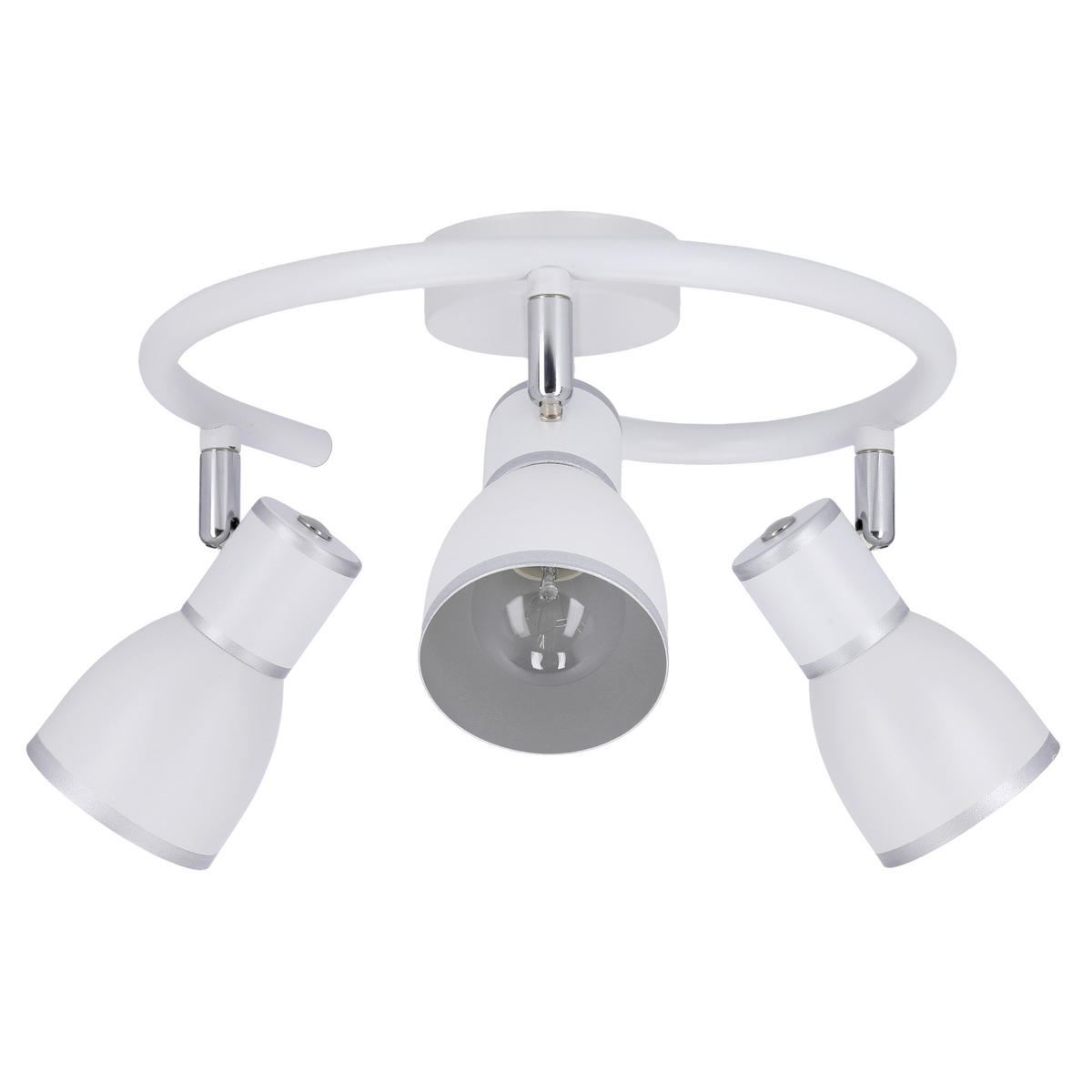 TAKLAMPA Fido 43/43/16 cm  - vit/kromfärg, Klassisk, metall (43/43/16cm)
