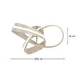 LED-DECKENLEUCHTE Orilo 52/22 cm  - Sandfarben, Design, Kunststoff/Metall (52/22cm) - Novel