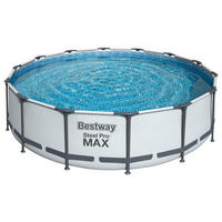 POOL SET STEEL PRO 56950 427/107 cm  - Blau/Weiß, Basics, Kunststoff/Metall (427/107cm) - Bestway
