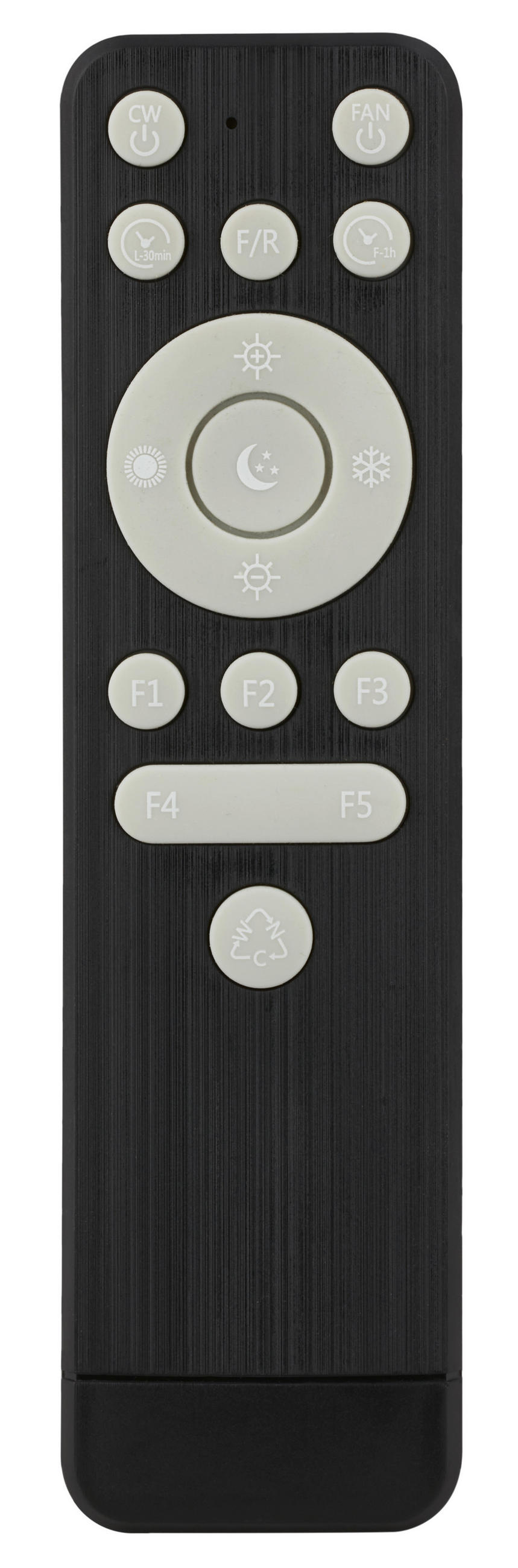 Deckenleuchte mit Ventilator 60/19 cm  - Schwarz/Weiß, Design, Kunststoff (60/19cm)