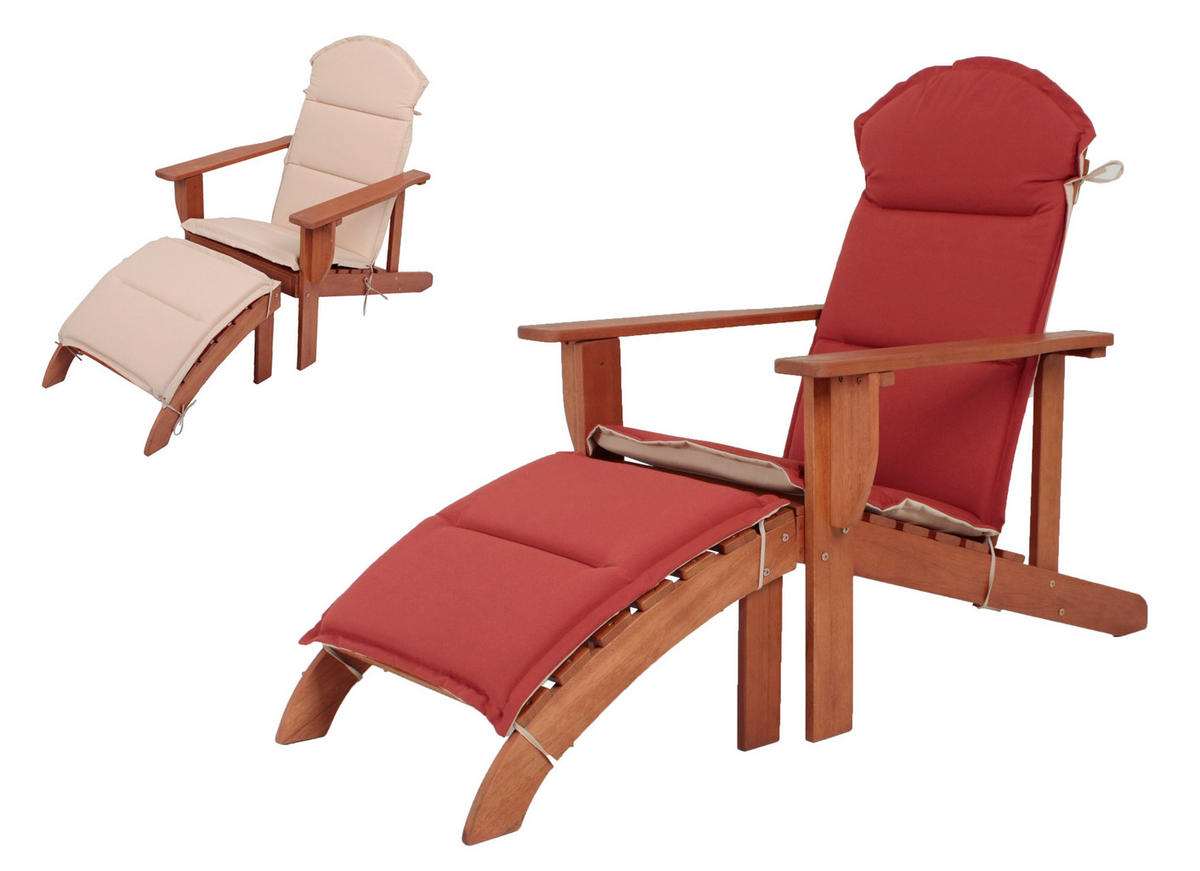SLUNEČNÍ LEHÁTKO dřevo - bílá/barva eukalyptového dřeva, Basics, dřevo (142/70/93cm) - Gardenson