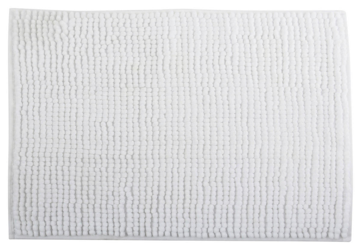 BADTEPPICH Weiß 80/50 cm  - Weiß, KONVENTIONELL (80/50cm) - Spirella