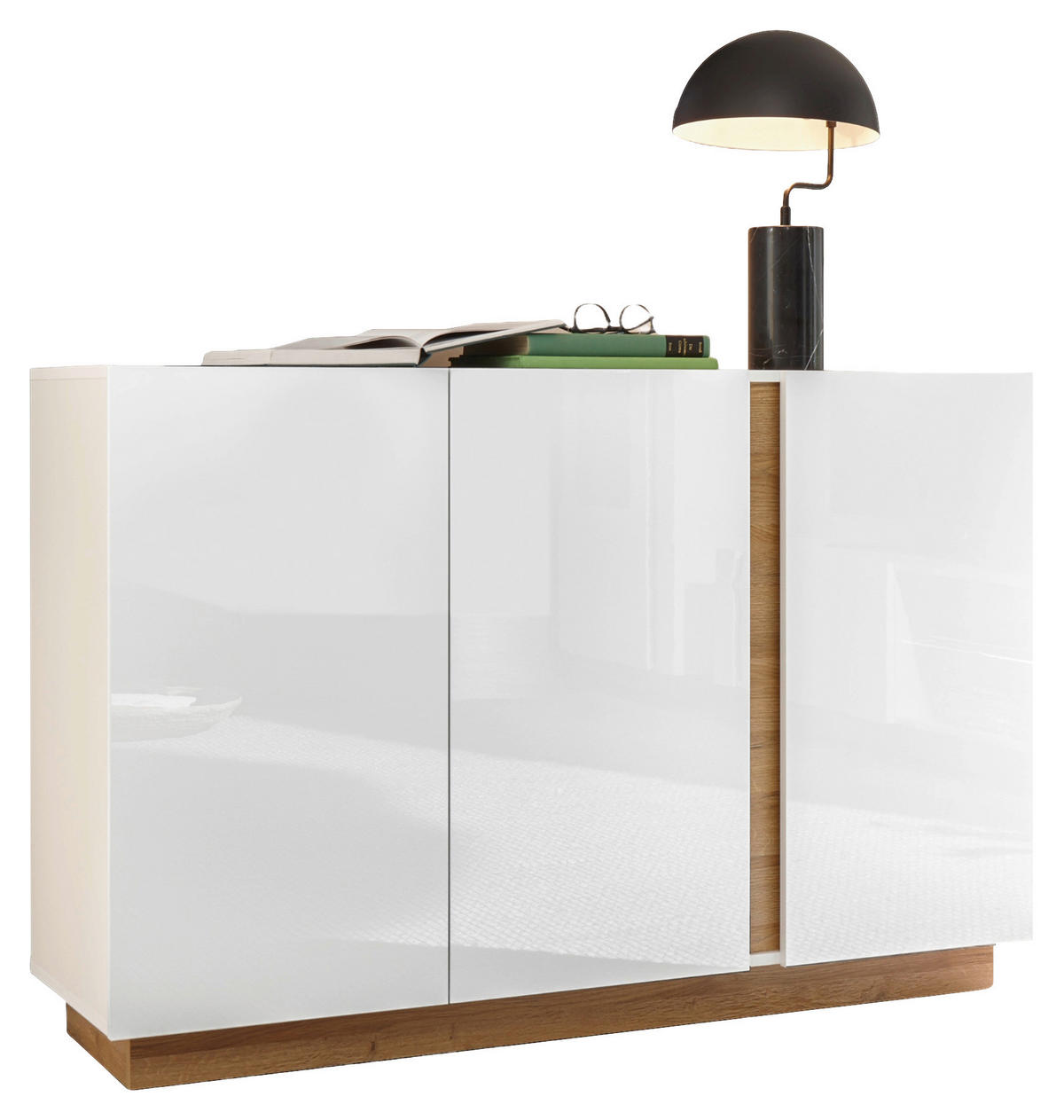 SIDEBOARD  in 138/91/40 cm  - Eichefarben/Weiß, Design, Holzwerkstoff (138/91/40cm) - MID.YOU