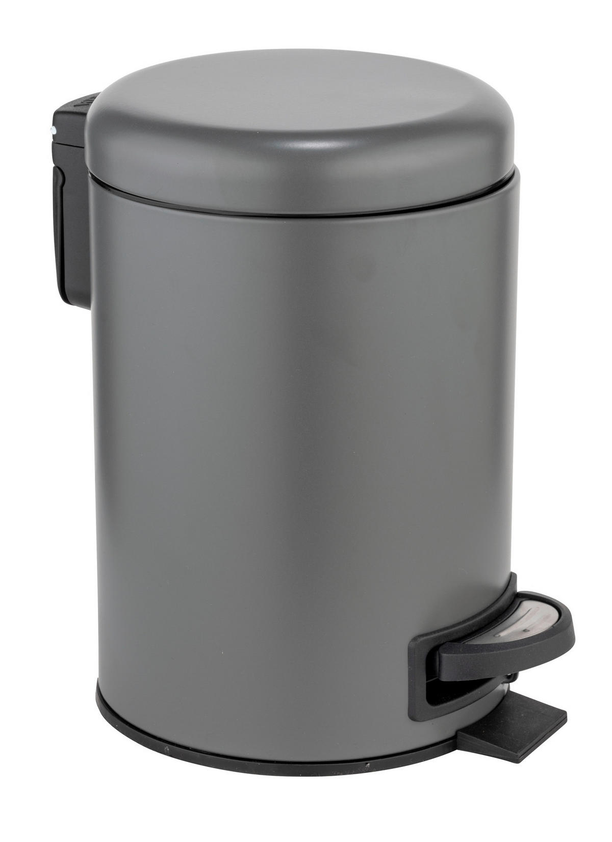 TRETEIMER 3 L  - Schwarz/Grau, Basics, Kunststoff/Metall (17/25/22,5cm) - Wenko