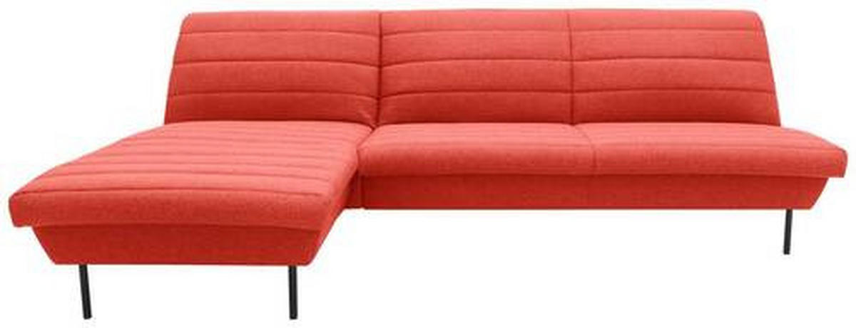 ECKSOFA Looks IX Orange Webstoff  - Schwarz/Orange, Design, Textil/Metall (168/274cm) - LOOKS by W.Joop
