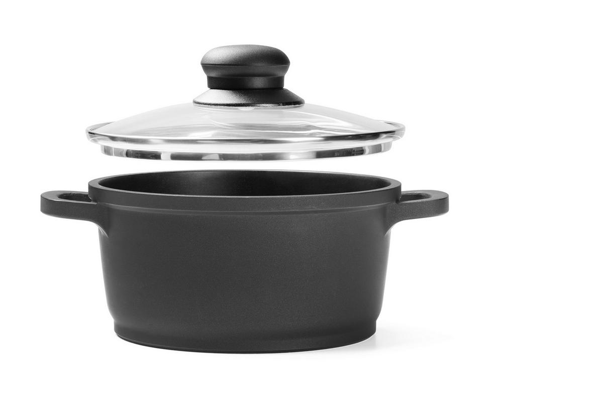 KOCHTOPF Turin 1,05 l  - Klar/Edelstahlfarben, Konventionell, Glas/Kunststoff (16/8,5cm) - Homeware Profession.