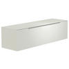 LOWBOARD  in 160/41/45 cm  - Weiss/Alufarben, Design, Glas/Holzwerkstoff (160/41/45cm) - Moderano