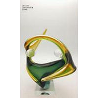 SKULPTUR - Transparent/Gelb, Basics, Glas (20/18/28cm) - Ambia Home