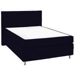BOXSPRINGBETT 140/200 cm  in Schwarz  - Alufarben/Schwarz, KONVENTIONELL, Textil/Metall (140/200cm) - Dieter Knoll