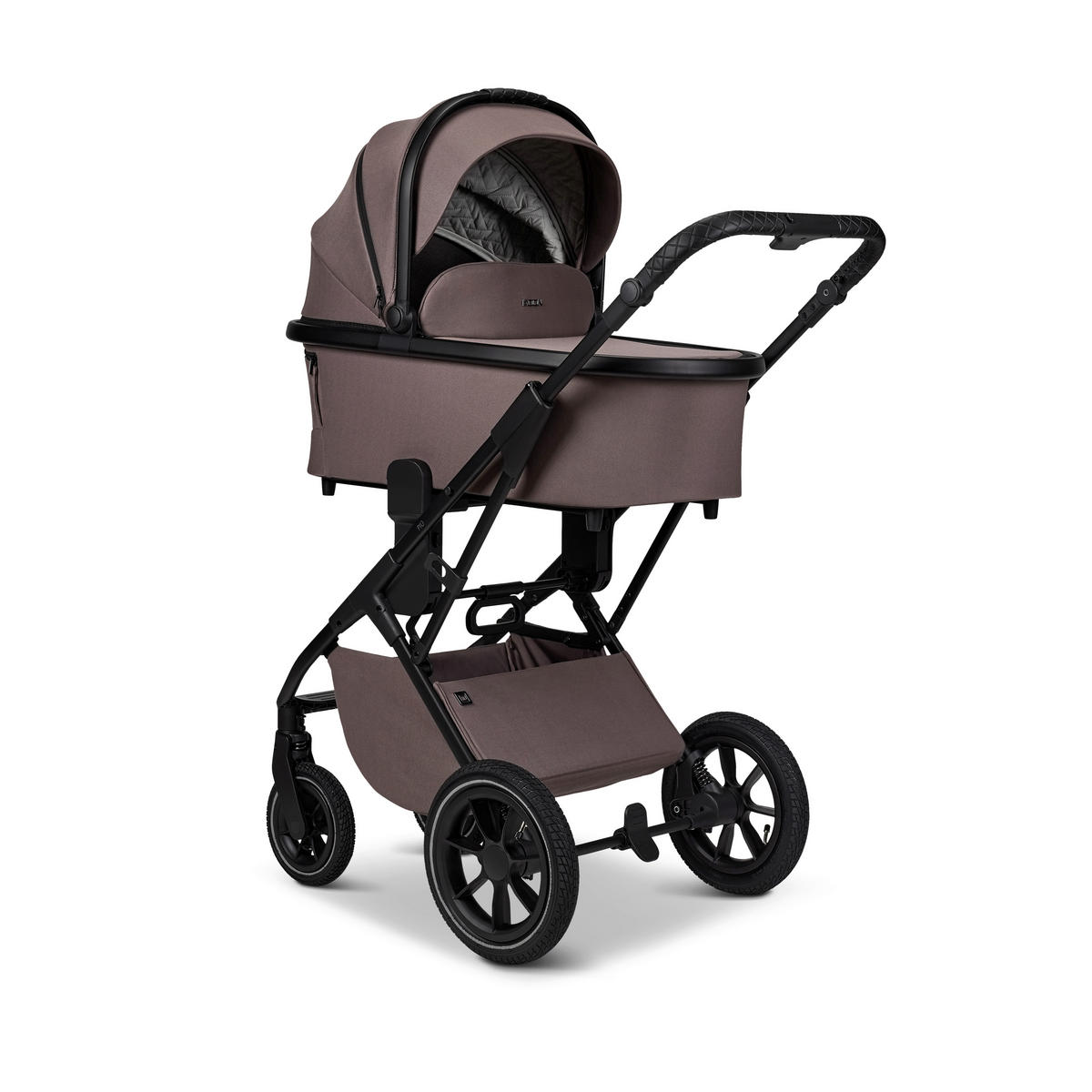 KOMBIKINDERWAGEN  Più  Tonka  - Graubraun/Schwarz, Basics, Textil (97/105/127cm) - Moon