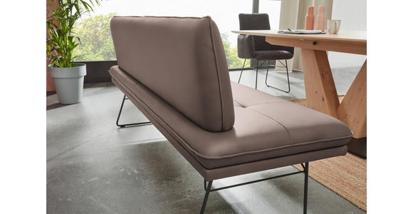 SITZBANK in Metall, Textil Braun, Schwarz  - Schwarz/Braun, Design, Textil/Metall (195/87/65cm) - Dieter Knoll