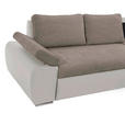 ECKSOFA  in Flachgewebe Weiß, Beige  271/175 cm  - Beige/Weiß, Design, Kunststoff/Textil (271/175cm) - Xora