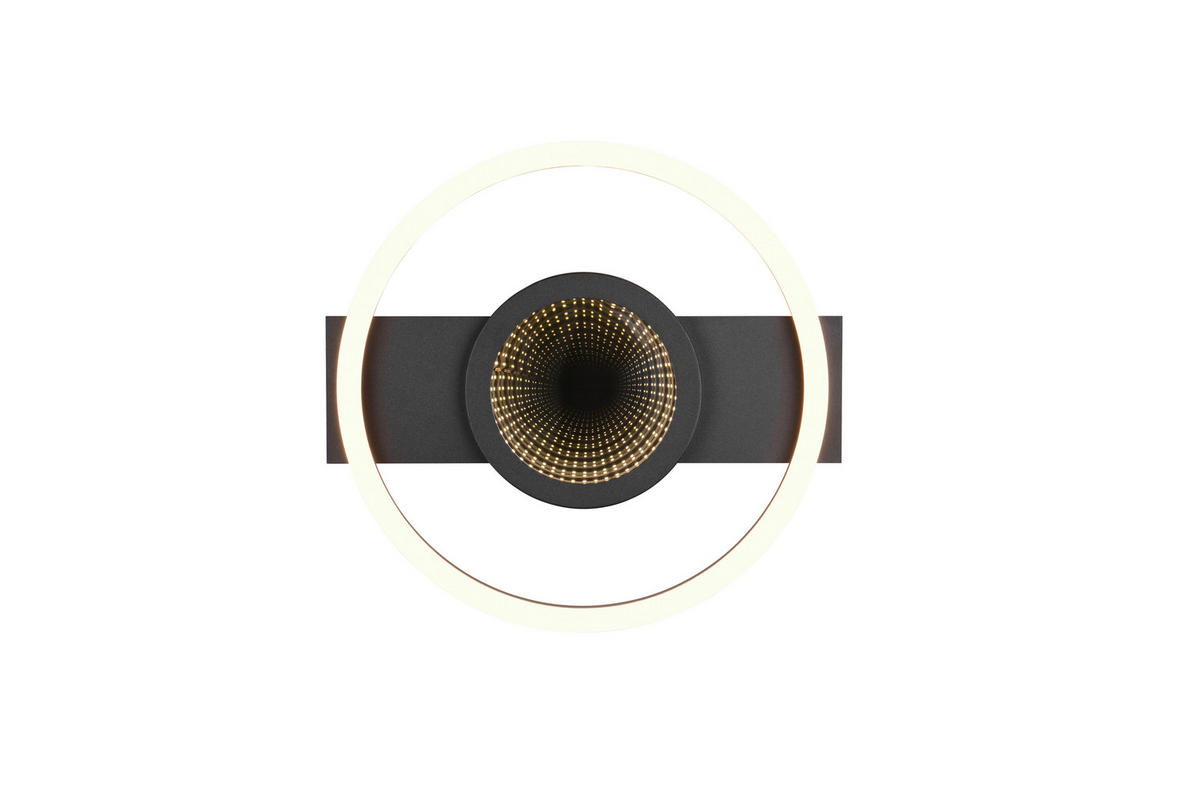 LED-DECKENLEUCHTE Varazdin 35/33/5 cm   - Schwarz, Design, Kunststoff/Metall (35/33/5cm) - Boxxx