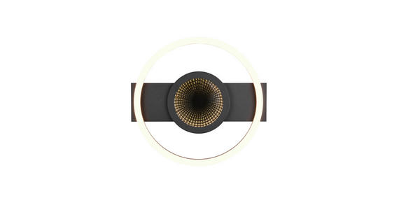 LED-DECKENLEUCHTE Varazdin 35/33/5 cm  - Schwarz, Design, Kunststoff/Metall (35/33/5cm) - Boxxx
