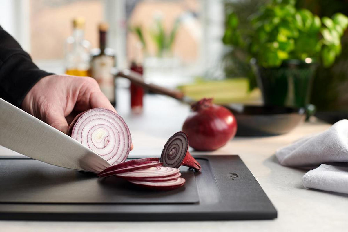 SCHNEIDEBRETT Cut & Serve  - Dunkelgrau/Anthrazit, Basics (35/25/0,7cm) - WOLL