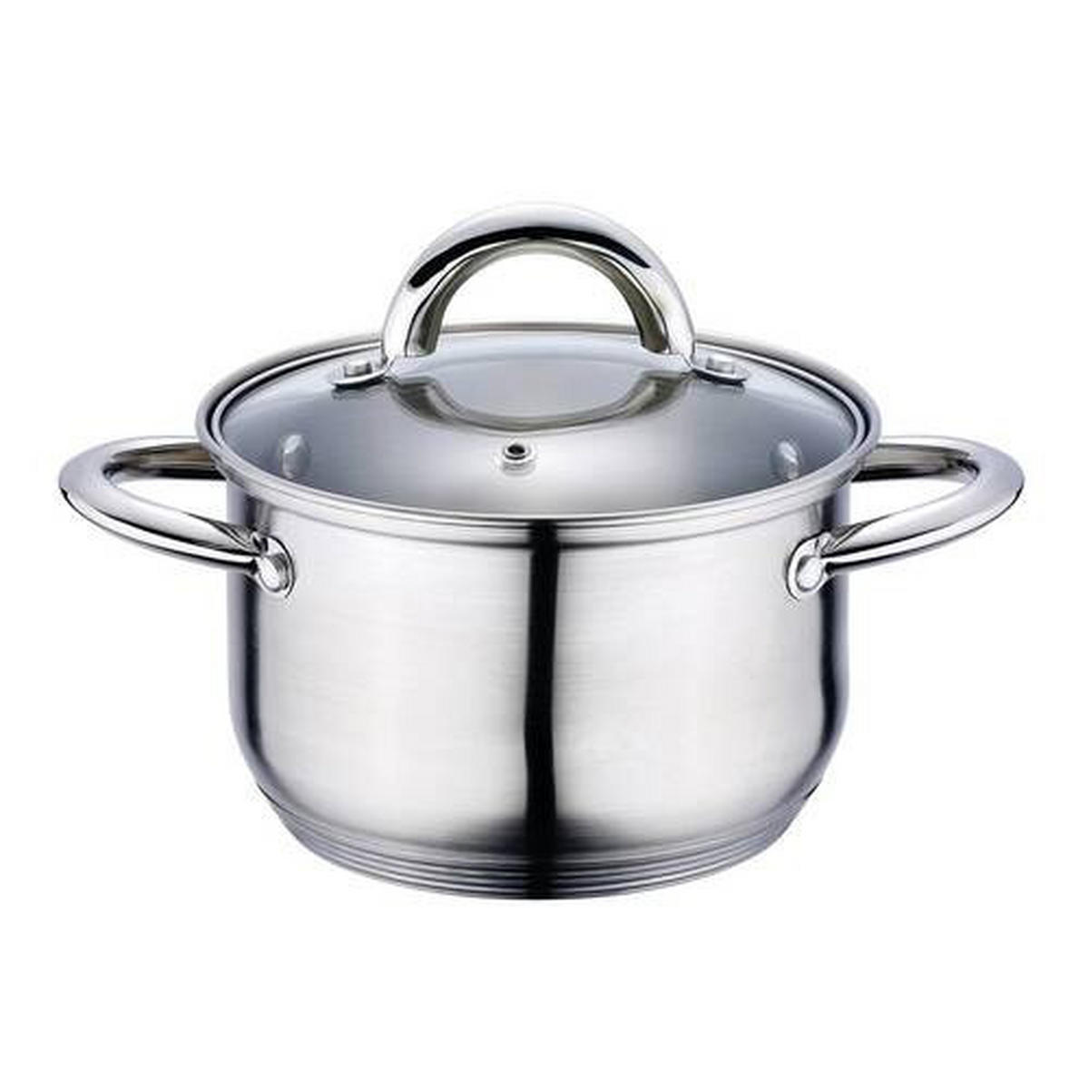 KOCHTOPFSET 12-teilig  - Edelstahlfarben/Transparent, MODERN, Glas/Metall