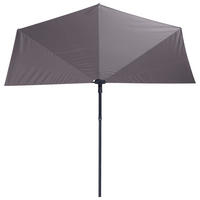 SONNENSCHIRM  270/150 cm  - Taupe/Schwarz, Basics, Textil/Metall (270/150cm)