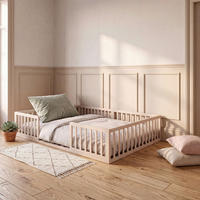 BODENBETT roba Bodenbett, 120/200 cm,  in Kaschmir  - Hellbraun/Kaschmir, Basics, Holzwerkstoff (120/200cm) - Roba