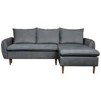 ECKSOFA Graphitfarben Chenille  - Buchefarben/Graphitfarben, KONVENTIONELL, Holz/Textil (244/163cm) - Carryhome