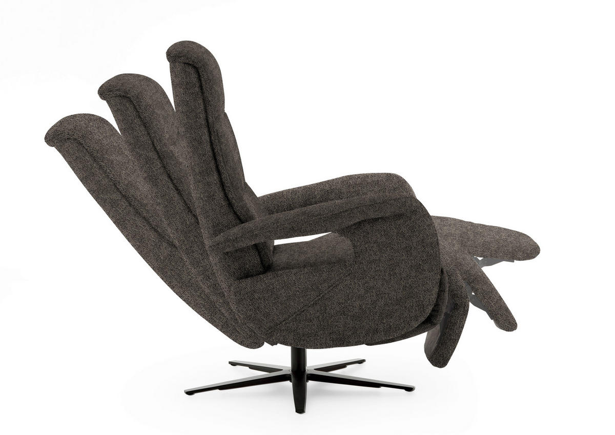 RELAXSESSEL in Textil Dunkelgrün, Fango  - Dunkelgrün/Fango, Design, Textil/Metall (71/112/83cm) - Beldomo Style