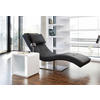 RELAXLIEGE Lederlook Schwarz  - Silberfarben/Schwarz, MODERN, Textil/Metall (60/82/170cm) - Livetastic