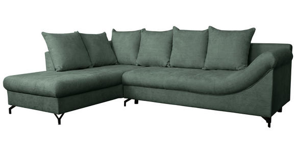 Freisteller von Carryhome ECKSOFA Dunkelgrün Struktur.
