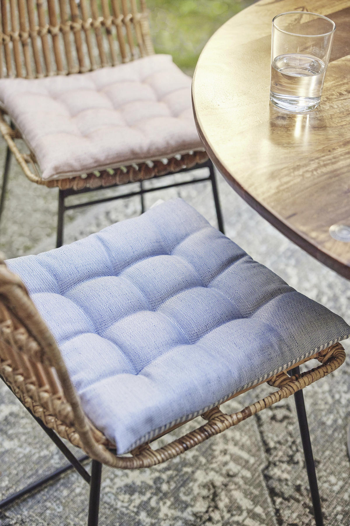 SITZKISSEN  40/40 cm   - Blau/Beige, KONVENTIONELL, Textil (40/40cm) - Tom Tailor