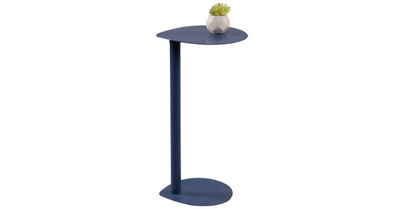 BEISTELLTISCH Freiform Dunkelblau  - Dunkelblau, Design, Metall (34/32/62cm) - Xora