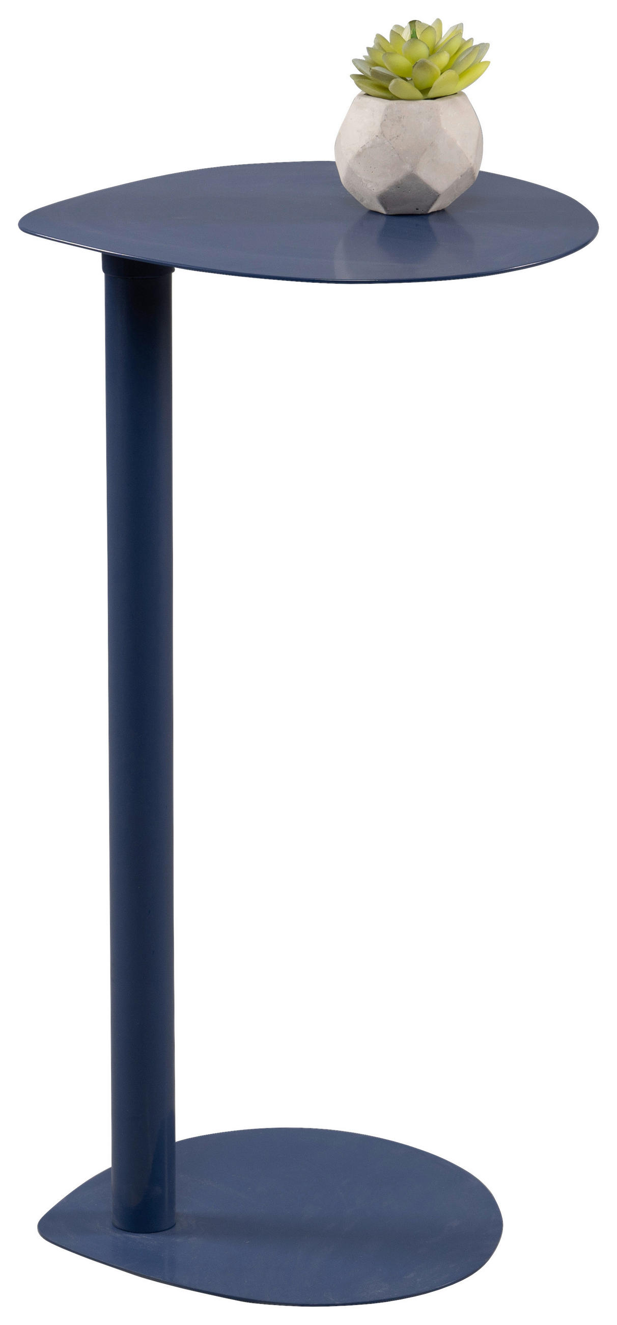 BEISTELLTISCH 34/32/62 cm Dunkelblau Freiform  - Dunkelblau, Design, Metall (34/32/62cm) - Xora