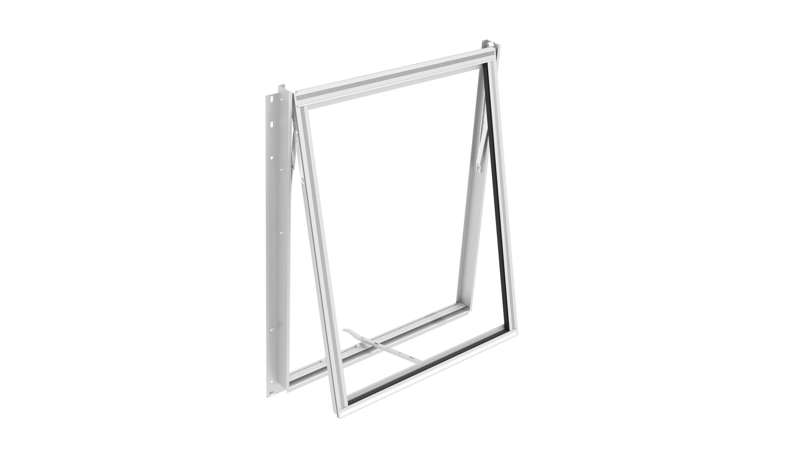 SEITENFENSTERRAHMEN - Alufarben, Basics, Glas/Metall (70,8/86,2cm)