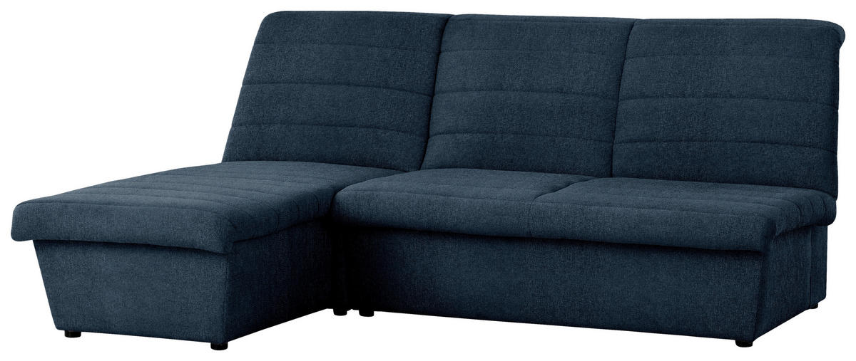 ECKSOFA in Webstoff Dunkelblau  168/214 cm  - Schwarz/Dunkelblau, Design, Kunststoff/Textil (168/214cm) - LOOKS by W.Joop