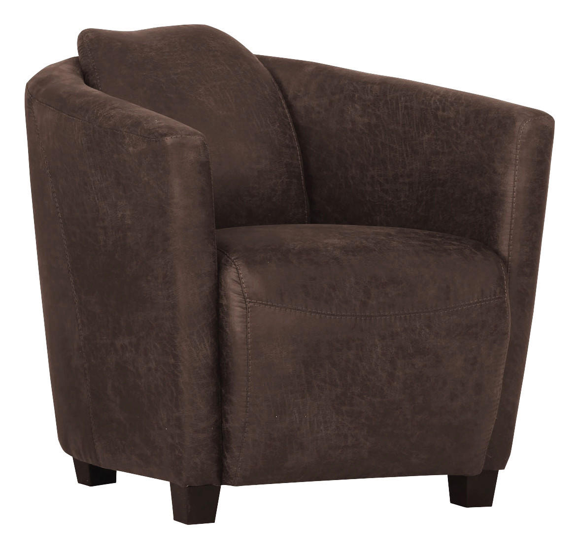 SESSEL Mikrofaser Dunkelbraun    - Dunkelbraun/Braun, Design, Holz/Textil (72/72/85cm)
