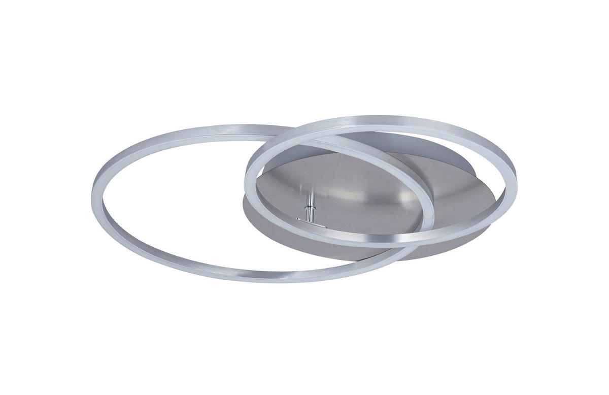 STROPNÍ LED SVÍTIDLO, 54,7/40/7 cm - barvy hliníku, Design, kov/plast (54,7/40/7cm) - Novel