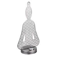 SOLARLEUCHTE - Transparent/Silberfarben, Design, Kunststoff/Metall (19/12/36cm) - Globo