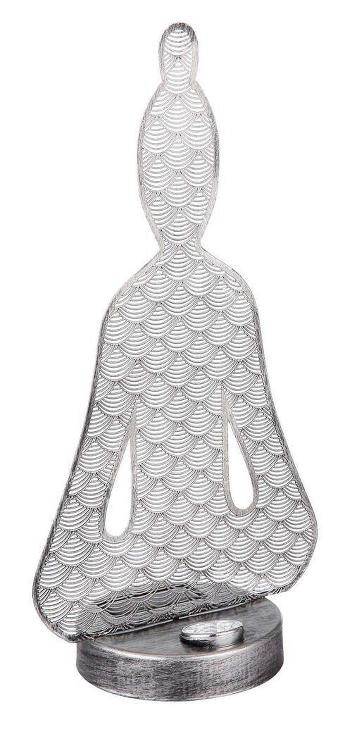 SOLARLEUCHTE - Transparent/Silberfarben, Design, Kunststoff/Metall (19/12/36cm) - Globo