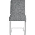 SCHWINGSTUHL  in Stahl Chenille  - Chromfarben/Grau, Design, Textil/Metall (46/92/60cm) - Dieter Knoll