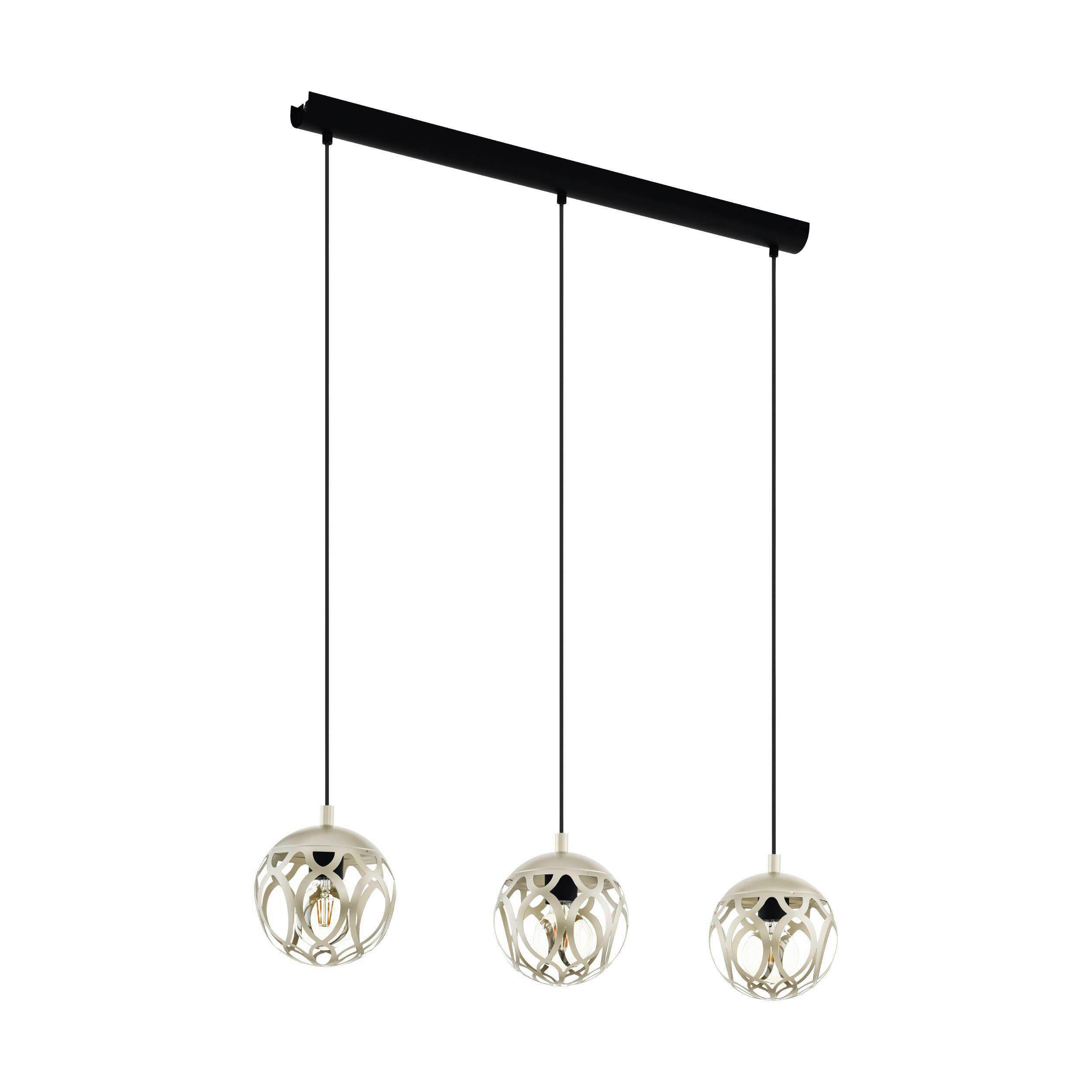Eglo Hängeleuchte Mirtazza Schwarz, Champagner 18x110x88 cm
