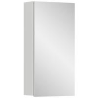 OMARA Z OGLEDALOM 38/77/18 cm  - bela/visoki sijaj, Moderno, leseni material (38/77/18cm) - MID.YOU