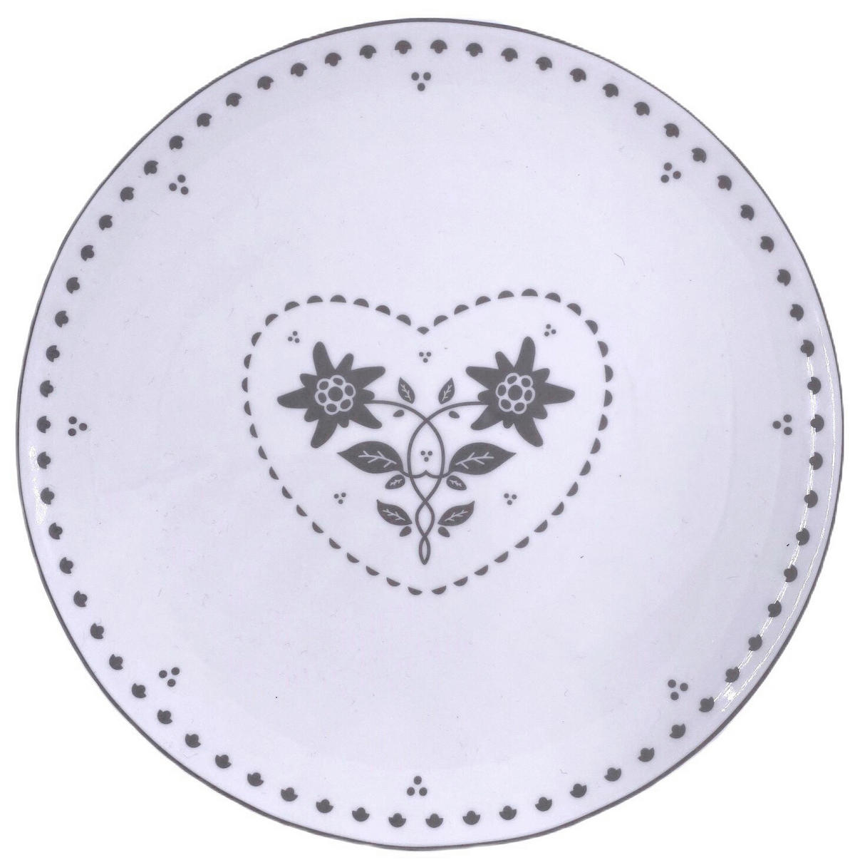 DEKOTELLER - Weiss/Schwarz, Basics, Keramik (20,50/6,50/20,50cm) - Heidi Cheese Line