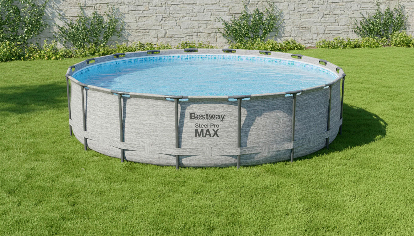POOL 5618Y 549/122 cm  - Blau/Weiß, Basics, Kunststoff/Metall (549/122cm) - Bestway